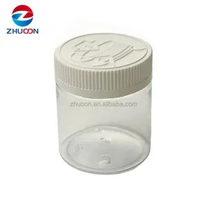 Custom Printed Transparent PET Container Food Grade 40 Dr 60dr 20 Dram Plastic Storage Jar