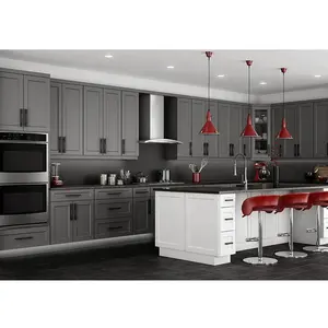 Wholesale Modern Luxury Wood Full Set Kitchen Doo Ready To Assemble Kitchen Cabinets Set