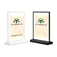 Caja de Luz LED Rectangular A4, Soporte para Letreros Comerciales de Interior y Exterior, Hecho de Plástico Acrílico, para Menús de Restaurantes
