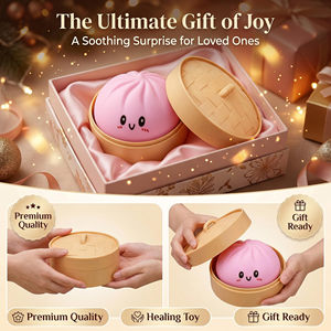 Pelota de masa exprimible de vapor, juguete sensorial antiestrés de arcoíris colorido, panecillo misterioso, dumpling gigante para adultos y niños - Product Image 4