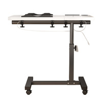 Bureau d'ordinateur pliable multifonctionnel avec tiroir, table de chevet réglable en hauteur, table à manger, pupitre mobile, design simple