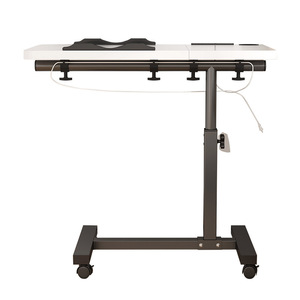 Bureau d'ordinateur pliable multifonctionnel avec tiroir, table de chevet réglable en hauteur, table à manger, pupitre mobile, design simple - Product Image 5
