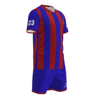 Ystar vente en gros impression numérique 100% Polyester col en v chemise de Football maillots personnalisés Kits école équipe uniforme pour hommes