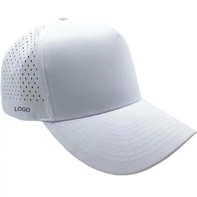 OEM/ODM5 Panel melengkung penuh topi lari cepat kering pengeboran Laser disesuaikan bordir Logo kinerja yang baik topi bisbol