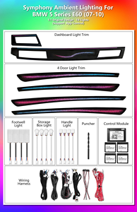 Luz Ambiental Interior LED Symphony de 256 Colores para BMW Serie 5 E60 2007-2010, Accesorios Decorativos - Product Image 2