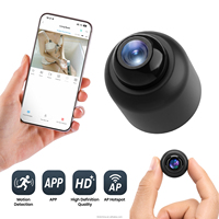 Kamera Keamanan WiFi Mini 480P HD Nirkabel untuk Rumah, Visi Malam, Deteksi Gerakan, Audio Satu Arah, Monitor Bayi, Hewan Peliharaan, Cloud