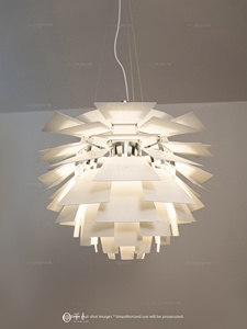 Lampadario Pincone Fish-line Oro, Angolo di Illuminazione 180°, Garanzia 1 Anno, <span class=keywords><strong>LED</strong></span> a Risparmio Energetico RA90, Alluminio, Stile Nordico per Soggiorni - Product Image 5