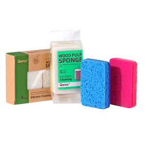 Esquina redonda 11*6,9*2cm Esmeril de doble cara con pulpa de madera Esponja de celulosa Herramienta de limpieza de uso múltiple amigable - Product Image 2