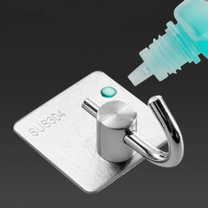 金属製バスルームフックモダンシャワータオルホルダー粘着フックとループテープメーカーサプライヤー - Product Image 5