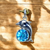 Unique Bleu Topaze Gemme Pendentif Bijoux 925 En Argent Sterling Conception Fine Bijoux Faits À La Main En Vrac En Gros Bijoux En Argent