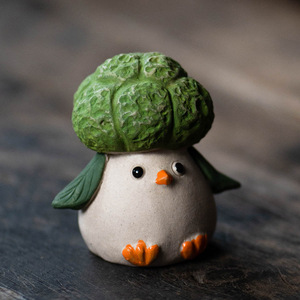 Zisha Tea <b>Pet</b> Chick Ornament Cauliflower Chicken Prosperity Chicken Small Bird Tea Set Accessory For Tea Play - Product Image 2