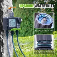 Timer Irigasi Otomatis 3 Zona yang Dapat Diprogram, Penundaan Hujan, Mode Manual & Otomatis, Timer Keran Selang Penyiraman, Plastik, untuk Kebun