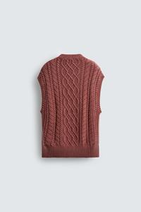 Pull-over à col <span class=keywords><strong>en</strong></span> V <span class=keywords><strong>en</strong></span> coton épais pour hommes, pull-over rose poussiéreux - Product Image 5