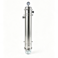 Filtre à eau pour toute la maison en acier inoxydable 304 avec chambre filtrante visible en état de surcharge, purificateur d'eau à ultrafiltration PVDF