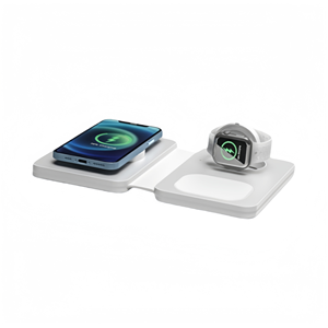 แท่นชาร์จไร้สายแม่เหล็ก 3 in 1 แบบพับได้ วัสดุอลูมิเนียมอัลลอย สำหรับขายส่ง - Product Image 1
