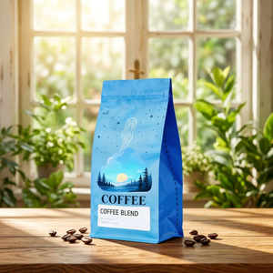 ถุงซิปล็อคแบบตั้งได้สำหรับบรรจุเมล็ดกาแฟ 250 กรัม พร้อมวาล์วและโลโก้ พิมพ์ลายตามสั่ง ป้องกันความชื้น เกรดอาหาร - Product Image 3