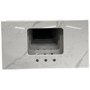 Encimeras de Baño de Cuarzo Calacatta Blanco con Aspecto de Mármol, Rectangulares, Hechas a Mano, para Propiedades <span class=keywords><strong>Inmobiliarias</strong></span> y Centros Comerciales - Product Image 1
