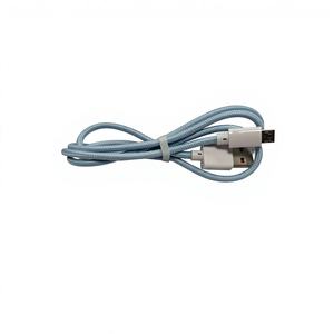 Câble de données tressé en nylon bleu de 1 mètre à charge rapide, personnalisable en gros, directement de l'usine, pour téléphones mobiles séries 8-14 et ordinateurs - Product Image 3