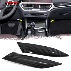 Panneau de garniture latéral de la console centrale pour <span class=keywords><strong>BMW</strong></span> Série <span class=keywords><strong>3</strong></span> G20 G21 2020 2021 <span class=keywords><strong>2022</strong></span>, accessoires intérieurs en fibre de carbone véritable, 2 pièces - Product Image 2
