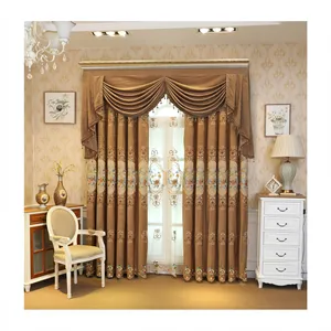 Nordic simple hollow sheer sheer curtain embroidery flannelette wholesale curtains for the living room blackout