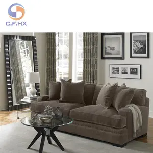 Dark Grey Velvet 2-Seater Sofa Set Custom Modern Sectional Furniture for Sophisticated Living Room