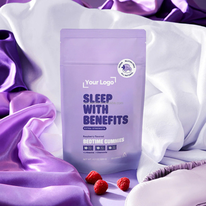 Nhãn hiệu riêng 20 nhai mâm xôi hương vị mỗi Gummy Chứa L-theanine 25mg hoa cúc 10mg ngủ trước khi đi ngủ gummies bổ sung - Product Image 2