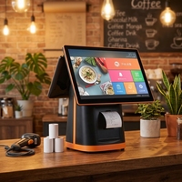 Caisse enregistreuse tactile POS 15,6 pouces tout-en-un, sans fil, Bluetooth, WIFI, avec logiciel marketing et imprimante pour la vente au détail
