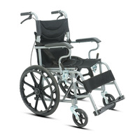 Silla de ruedas ligera plegable manual de 16 pulgadas al por mayor, Scooter portátil sencillo para ancianos y discapacitados, fácil de usar