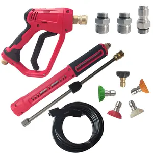 High Pressure Water Sprayer Car Wash Pressure Washer Gun Portable Car Cleaning Lance With 10m Hose And 1/4" Quick Connect