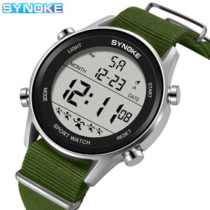 Reloj Deportivo Digital para Hombre, Resistente al Agua, Correa de Nailon, Luminoso, 5 BAR, Esfera de 30 mm, Caja de Resina, para Correr y Hacer Senderismo - Product Image 3
