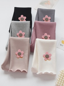 <span class=keywords><strong>Leggings</strong></span> in Cotone Puro Stampati con Rivestimento in PU, Stile Sottile Primaverile e Autunnale, Bianchi, a Tre Quarti, per Bambine e Bambini Piccoli - Product Image 1