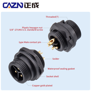 E10 Nam/Nữ Threaded ổ cắm phía trước trở lại gắn kết và thiết bị chuyển mạch điện PCB/Hàn Thông tư receptacles - Product Image 4