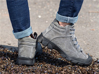 JIANKUN CERTIFICAT CE S3 SR OEM Bottes de travail en cuir véritable avec embout en acier pour la construction industrielle