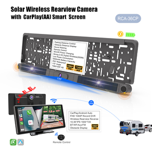 หน้าจออัจฉริยะขนาด 10.36 นิ้ว ความละเอียด 4K พร้อมระบบบันทึก DVR รองรับ CarPlay และ Android Auto พร้อมระบบนำทาง  พร้อมกล้องมองหลังไร้สายแบบโซลาร์เซลล์และเซ็นเซอร์ช่วยจอด - Product Image 2