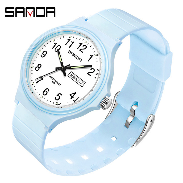 SANDA 6060 9072 Fashion Brand Calendar Men Quartz Watch Minimalism Style Clock Reloj Simple Waterproof Wristwatch for Women Gift