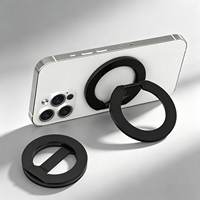 Support de téléphone portable magnétique pliable double face pour charge sans fil 11-16, flexible et réglable en métal