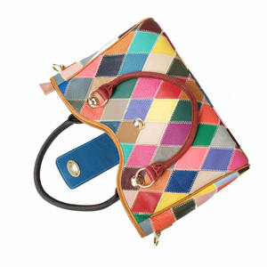 Women Large Tote <b>Bag</b> Genuine Cow Leather Shoulder Messenger <b>Bags</b> Vintage Style Female Handbag Colorful Totes <b>Big</b> Purse - Product Image 3