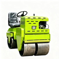 Rouleau compresseur routier à double tambour ME080 600KG, compacteur d'asphalte hydraulique intégral autoporté, moteur 9HP 70Hz, pente de 30%, pour la construction de chaussées