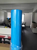 Film adhésif bleu cristal brillant 1,52x17m, rouleaux de vinyle auto-adhésifs pour automobile