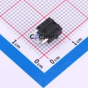 TS-1095C-A3B3-D2 Tactile Switch Bent Lead Through Hole-3P,6x6mm Single Pole Single Throw Round Button 2.5N Right Angle Insert - Product Image 2