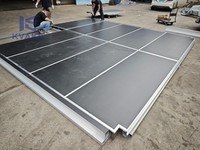 Plateforme de scène modulaire en aluminium haute résistance, plancher événementiel emboîtable pour mariages et stands d'exposition