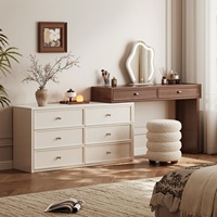 Coiffeuse moderne avec miroir LED et tiroirs de rangement pour chambre à coucher