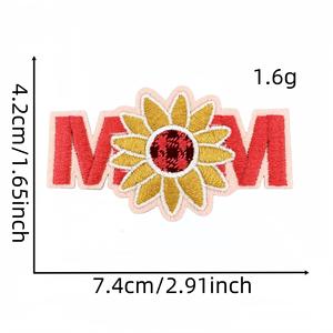 Nouveau fer brodé sur le Patch Happy Mother Day <span class=keywords><strong>Mama</strong></span> Rose pour la décoration de sac de chapeau de vêtements - Product Image 4