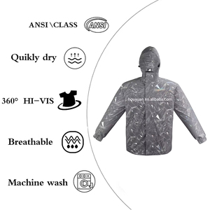 Nhà Máy Bán Hàng Trực Tiếp Biểu Tượng Tùy Chỉnh Áo Gió Không Thấm Nước Ngoài Trời Phản Chiếu Làm Việc Áo Khoác An Toàn - Product Image 3