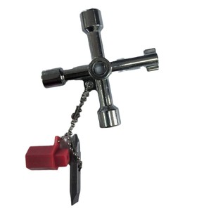 <span class=keywords><strong>Clé</strong></span> multifonctionnelle en alliage d'argent <span class=keywords><strong>Clé</strong></span> de compteur d'eau <span class=keywords><strong>Clé</strong></span> avec <span class=keywords><strong>triangle</strong></span> interne et embouts carrés Système de mesure métrique - Product Image 5