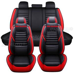 Funda de Asiento de Coche de 5 Plazas, de Cuero PU, Juego Completo con Reposacabezas y Almohada Lumbar, Universal 5D para SUV, Camioneta y Automóvil - Product Image 1