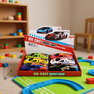 Coches de juguete de carreras de aleación a escala 1:43, modelos de fundición a presión, para niños mayores de 3 años, conjunto de colección con formas geniales - Product Image 3