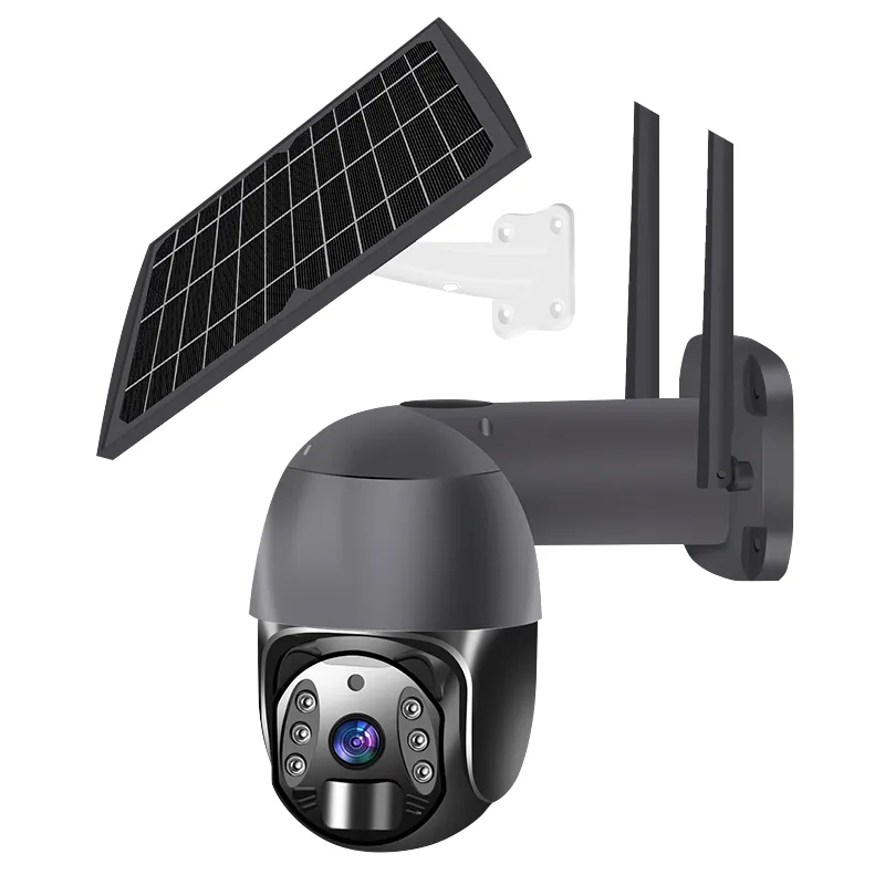 Gsm 4g Sim Card 3mp Ip Camera Wifi Solar Panel Battery Security Camera Waterproof Outdoor Ptz Cctv Camera