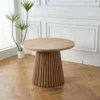 Table à manger extensible ronde en bois massif de luxe moderne avec mécanisme rotatif pour projets d'appartements (vente en gros)