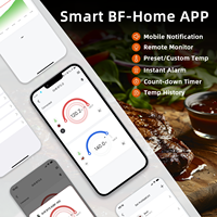 Termometer Daging Oven Dapur Pintar Digital BFOUR Pemenang Red Dot Award BBQ Grill 3 Probe OEM/ODM ABS untuk IP67 Temperatur
